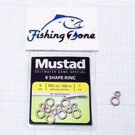 Mustad 8 SHAPE Ring MA107-SS Size S (BS 250Lb/113Kg) 7 pcs