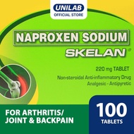 Unilab Skelan 220 mg 100 Tablets - Fast and Long-Lasting Relief From Pain Due To Arthritis Gout and 