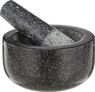 Fresco Granite Mortar and Pestle, Black, Small