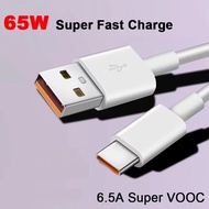 65W type c Cable Super vooc 2.0 Fast Charger USB Type C 6.5A Cable For OPPO A76 A95 A96 R17 Pro Reno