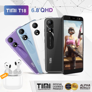 TIMI T18 (6+128GB) โทรศัพท์มือถือ Android 13 จอใหญ่ 6.8 นิ้ว (เล่นได้ 2 หน้าจอ) แบตเตอรี่ 5500mAh กล