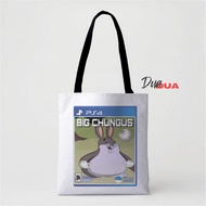 Big Chungus PS4 Game Meme Canvas Tote Bag