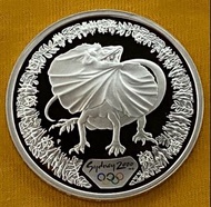 2000年　澳洲奧運會 蜥蝪紀念銀幣 1盎司.999銀