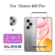 2 In 1 Honor 400 Pro Tempered Glass Screen Protector For Honor 400 200 90 Pro X9C X9B X9A  Camera Le