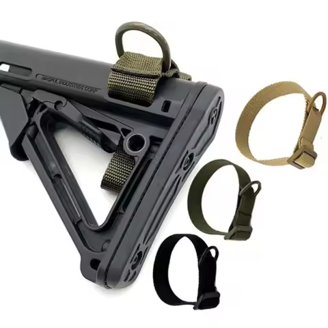 Military for AK47 AR15 Airsoft Tactical ButtStock Sling Adapter Rifle Stock Gun Strap Rope Strapping