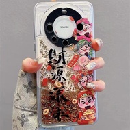 2026新品华为mate60pro+新年手机壳p60pro国潮流沙财神爷mate40pro创意p40Huawei mate60pro New Year Hand20251218