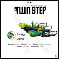 EXP TWIN STEP Jump Frog Wooden Frog Snakehead Fishing Lure Expert for Snakehead Hunter Haruan/Toman Bunga/Bujuk