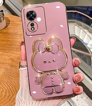 for Oneplus Nord N30 5G Case Cute Hidden Mirror Stand,Nord N30 Phone Case Rabbit Design with Camera 