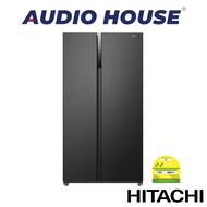 HITACHI HRSN9552D-DXSG  525L 2 DOOR SIDE BY SIDE FRIDGE  DARK INOX  ENERGY LABEL: 2 TICKS  1 YEAR WARRANTY BY HITACHI