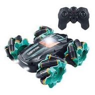 Syllere - 包送貨 -2.4G 特技遙控車 漂移車雙面翻滾越野車玩具，款式：單遙控 綠色