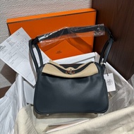全新品 HERMES愛馬仕 Lindy26 盧梭綠拼孔雀綠