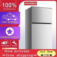 COD fast shipping SHANBEN  Free shipping smart refrigerator, new three-door refrigerator, large-capa