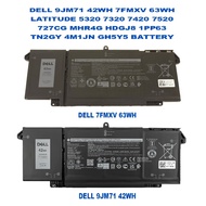 DELL 9JM71 42WH 7FMXV 63WH LATITUDE 5320 7320 7420 7520 727CG MHR4G HDGJ8 1PP63 TN2GY 4M1JN GH5Y5 BA