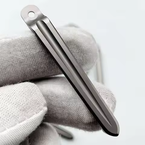 1/2Pcs CNC Titanium Alloy Knife Back Clip Outdoor Portable Pocket Knife Waist Clip For Sanrenmu Land