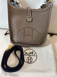 Hermes Mini Evelyne 大象灰