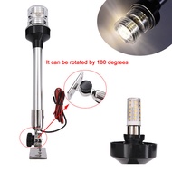 ไฟนำทาง LED พับได้12นิ้วสำหรับเรือยอช์ตสมอเรือท้ายเรือขนาด12-24โวลต์25เซนติเมตรสัญญาณไฟสูทสำหรับล่อง