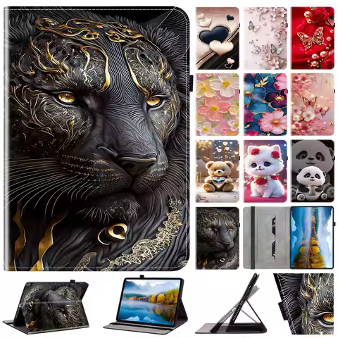 Leather Case For Samsung Galaxy Tab S10 FE Plus 13.1 Case Tab S10 Lite S11 S9 FE S8+ X800 S12+ S7+ S