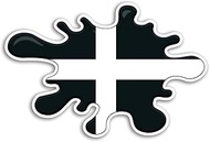 2 x 15cm Cornwall Flag Vinyl Stickers - UK England Saint Piran's Decal Travel Holiday Luggage Paint 