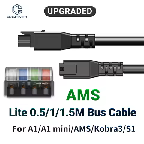 Bamb Lab AMS Lite 0.5/1M/1.5M 4-Pin Male/Female Extension Cable High-Quality Flexible Wire for A1/A1