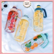 Large Capacity Sports Water Bottle 1800ml Convenient Design 1.8L Detox Water Bottle With Straw