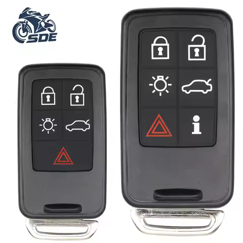 SDE Smart Remote Key Shell Replacement For Volvo XC60 S60 S60L V40 V60 S80 XC70 4+1/5+1 Buttons Smar