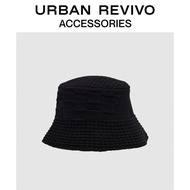 [Ready Stock] URBAN REVIVO2024 Summer New Style Men's All-Match Plaid Jacquard Bucket Hat UAMA40063