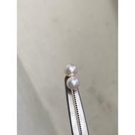 7mm pink akoya pearl earrings with silver handle