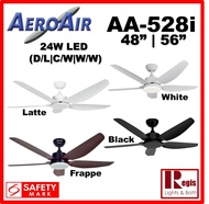 Yes Free Basic Install Aeroair AA528i DC Motor Ceiling Fan 48/56in LED Light 24W + Remote Ultra good wind Guaranteed