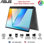 ASUS Vivobook 14 Flip TP3407SA-DS74T 14"WUXGA OLED Touch Laptop Ultra 7-256V 16GB 1TB SSD Intel W11 