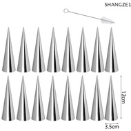 SHANGZE1 6 16 cái Khuôn cuộn hình nón ống khuôn Bánh sừng bò xoắn ốc khuôn sừng kem khuôn bánh ngọt 