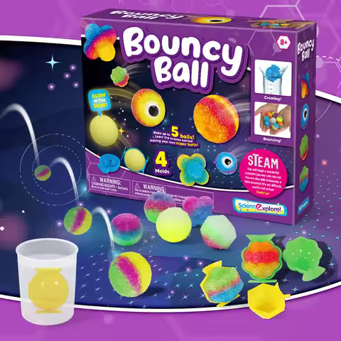 Science Experiment Kit Magic Science/Bouncy Ball/Soap/Disgusting Gross Slime STEM TOYS for Kids Funn