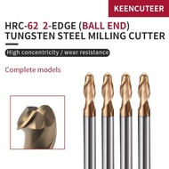 2 edge tungsten steel ball end milling cutter HRC62 degree R0.5mm