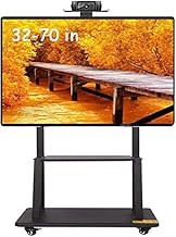 TV stands Pedestal Bracket Heavy Duty Rolling TV Cart-Mobile Height Adjustable With Locking Wheels,For 32 To 70 Inch Lcd Led Plasma Flat Panel Screen,Black,Load 150 Kg beautiful scenery