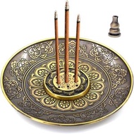 Others - 青銅香爐 3 件 - 香薰爐 青銅香爐 9 孔燃燒器，雕刻香爐架，用於香棒和線圈，適用於按摩、冥想、瑜伽