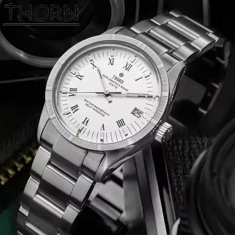 THORN T004 Vintage Watch PT5000 Automatic Movement Mechanical Domed Sapphire Luminous 10Bar Waterpro