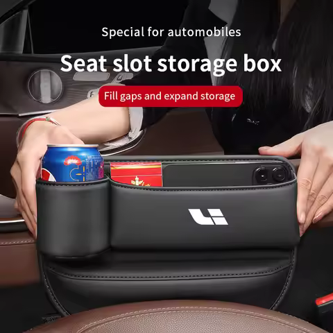 Leather Car Seat Sewn Gap Crevice Slot Storage Box Cup Holder For LEADING IDEAL One Li Auto L9 L6 L8