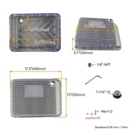 Black/Silver Transmission Pan Heavy Duty AISIN AS69RC Automatic Raw Cast Aluminum CUMMINS For 2013-2