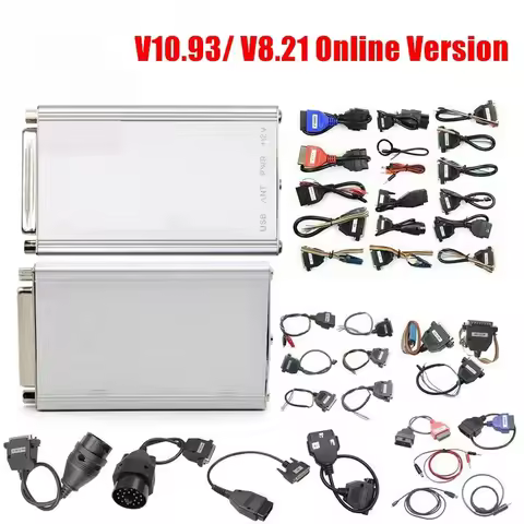 Newest Carprog V10.93 V8.21 Full 21 Adapters Car Prog 13.77 10.93 8.21 ECU Chip Tuning Online ECU Pr