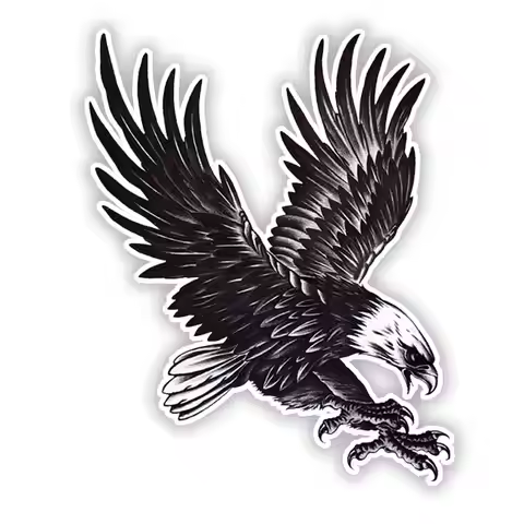 S50454# Various Sizes Personality PVC Decal Hand Painted Eagle Brand Waterproof Car Sticker on Motor