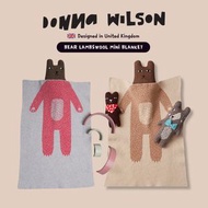 DONNA WILSON - 蘇格蘭製羔羊毛毯子 - Bear - Grey & Pink (不包含毛公仔)