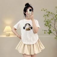 Women's Outfit Set Girl's T-shirt with Skirt – Outfit, Streetwear, Active Outfit A287+CV413