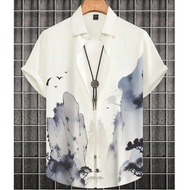New Havaianas Shirts For Men 3d Floral & Butterfly Print High Quality MenS Clothing Beach Party Shir