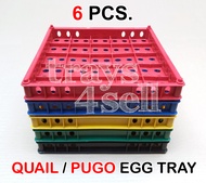 6 pcs. Quail Pugo Egg Tray Heavy Duty