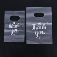 AN.MART 100Pcs Mini Thank you Plastic Gift Bags Wedding Candy Bags Shopping Carrier Bags AM