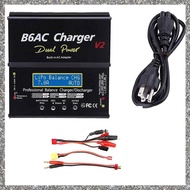Aircraft Model B6 Charger Black Aluminum Alloy FR4 B6AC V2 80W 7A Charger Lithium Battery NiMH US Pl