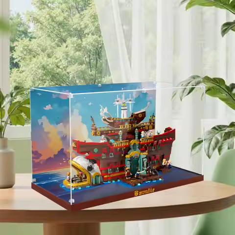 Acrylic Display Box for Lego for 75640 The Baratie Floating Restaurant, Acrylic Box Dustproof Transp