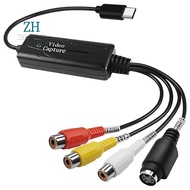 1 Piece RCA AV to USB C Converter Video Capture Card Adapter 1 Channel