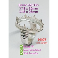 🇲🇾H107★Sarung Cincin Silver 925 Ori★Ring casting★①18x25mm,②18x26mm★±11.20gm