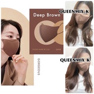 【現貨】CLA Slim Fit MB Filter Deep Brown Mask M size 韓國瘦面口罩 啡色 中碼 25個