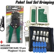 Pay In Place GBQ39 Package 1 Set Of Creamping LAN Tester RJ45 Crimping tool For UTP LAN GBQ Cables